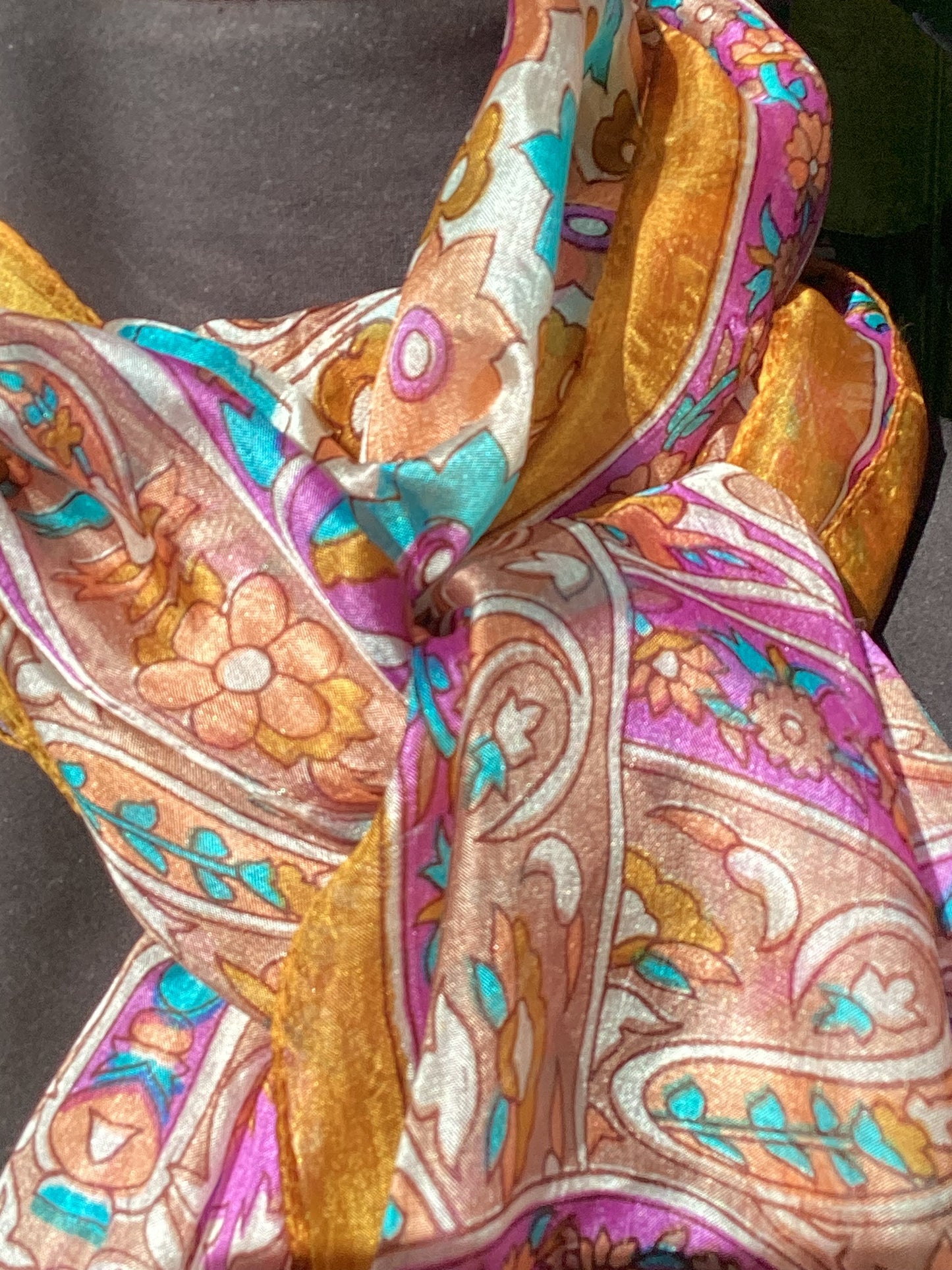 Alhambra Gold Silk Scarf