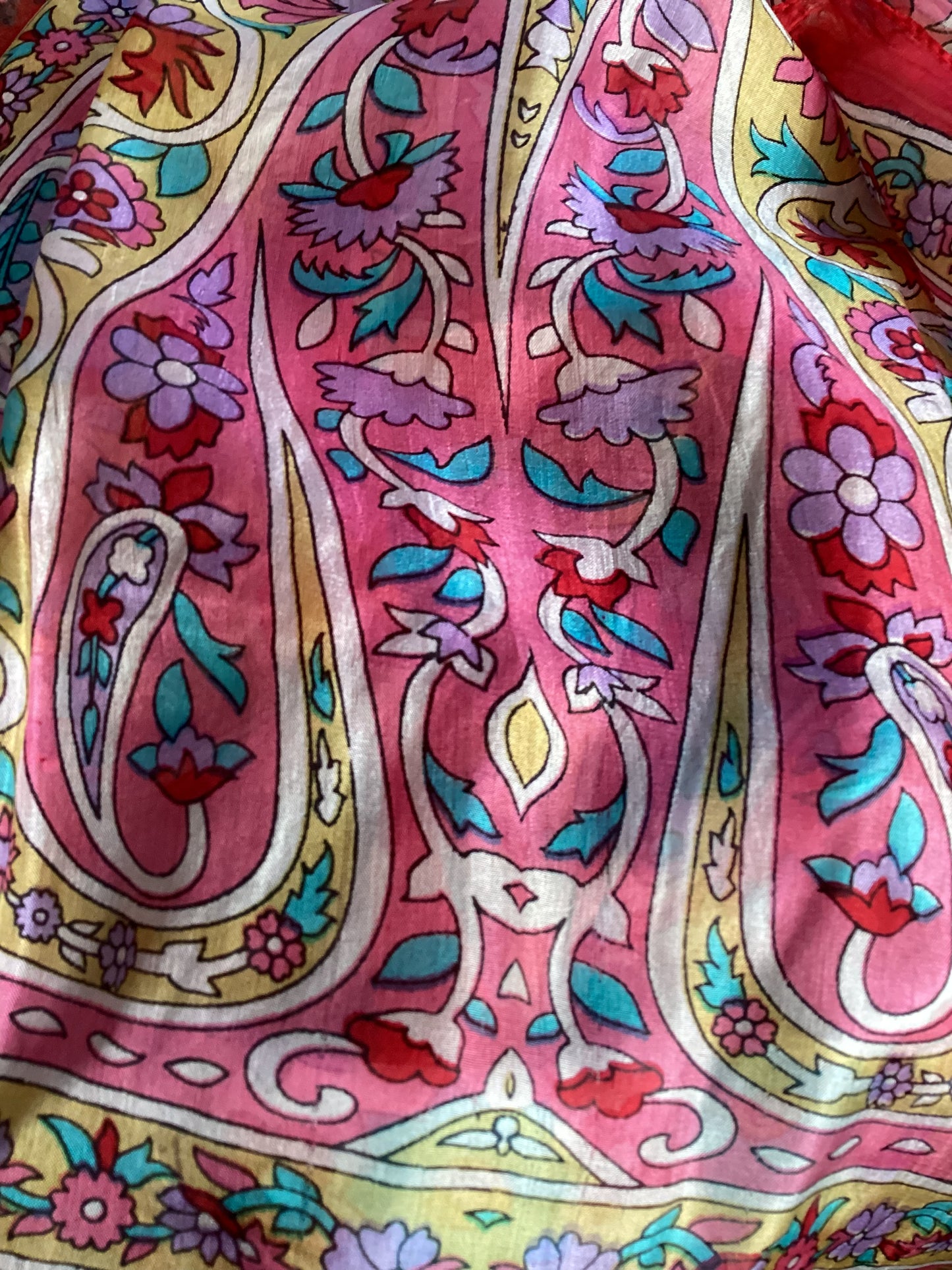 Alhambra Red Silk Scarf