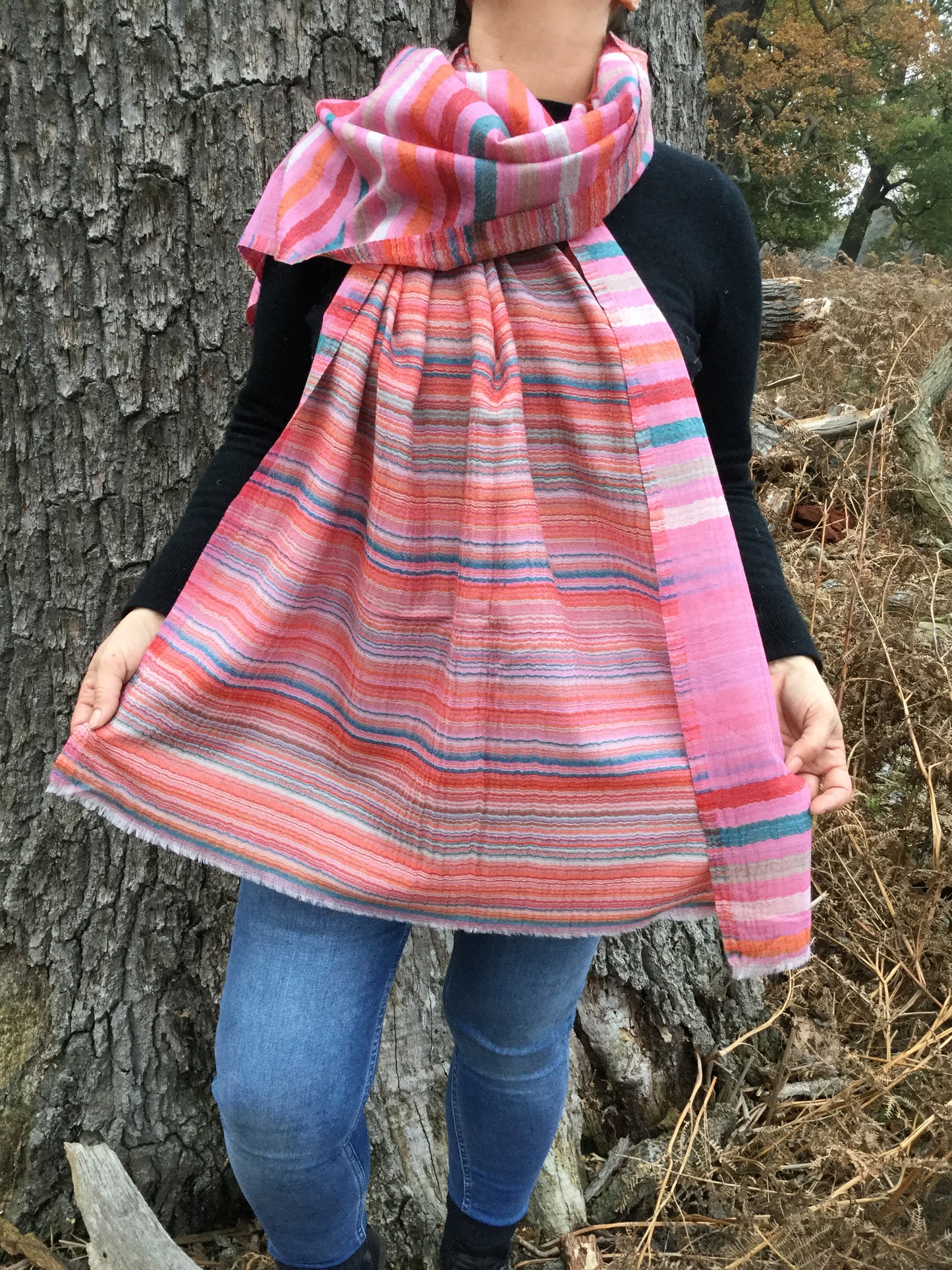 Livia - baby pink 100% Fine Wool Scarf