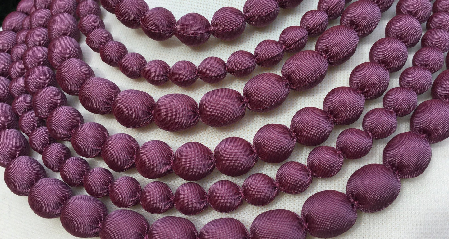 silk beaded necklace handmade