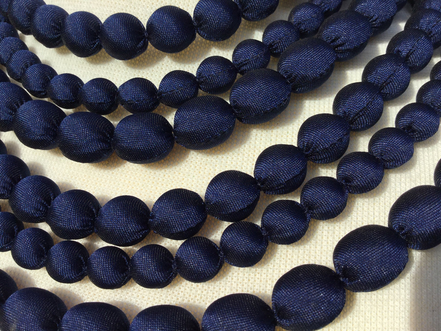 silk beaded necklace handmade