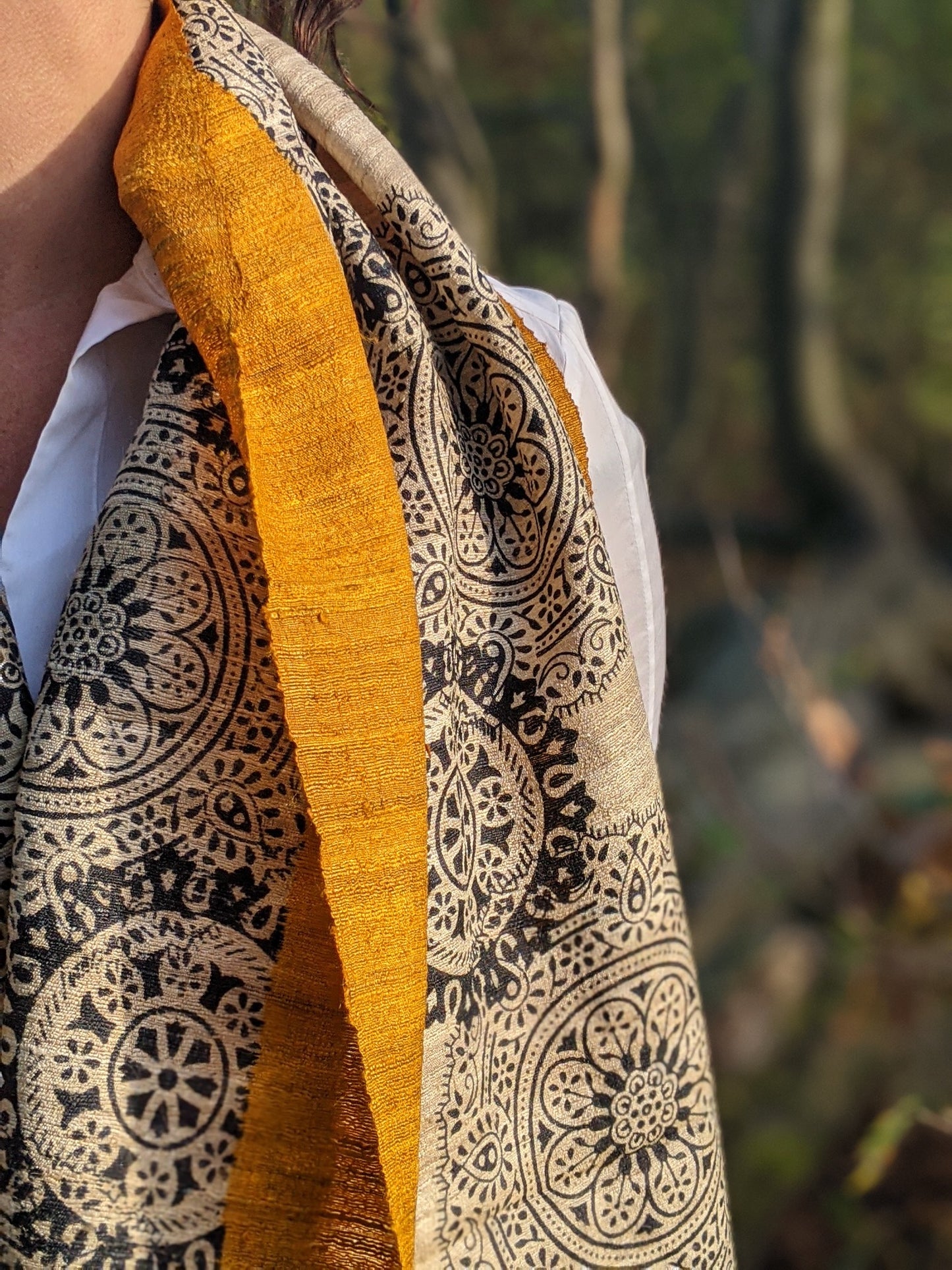 silk shawl mandala print