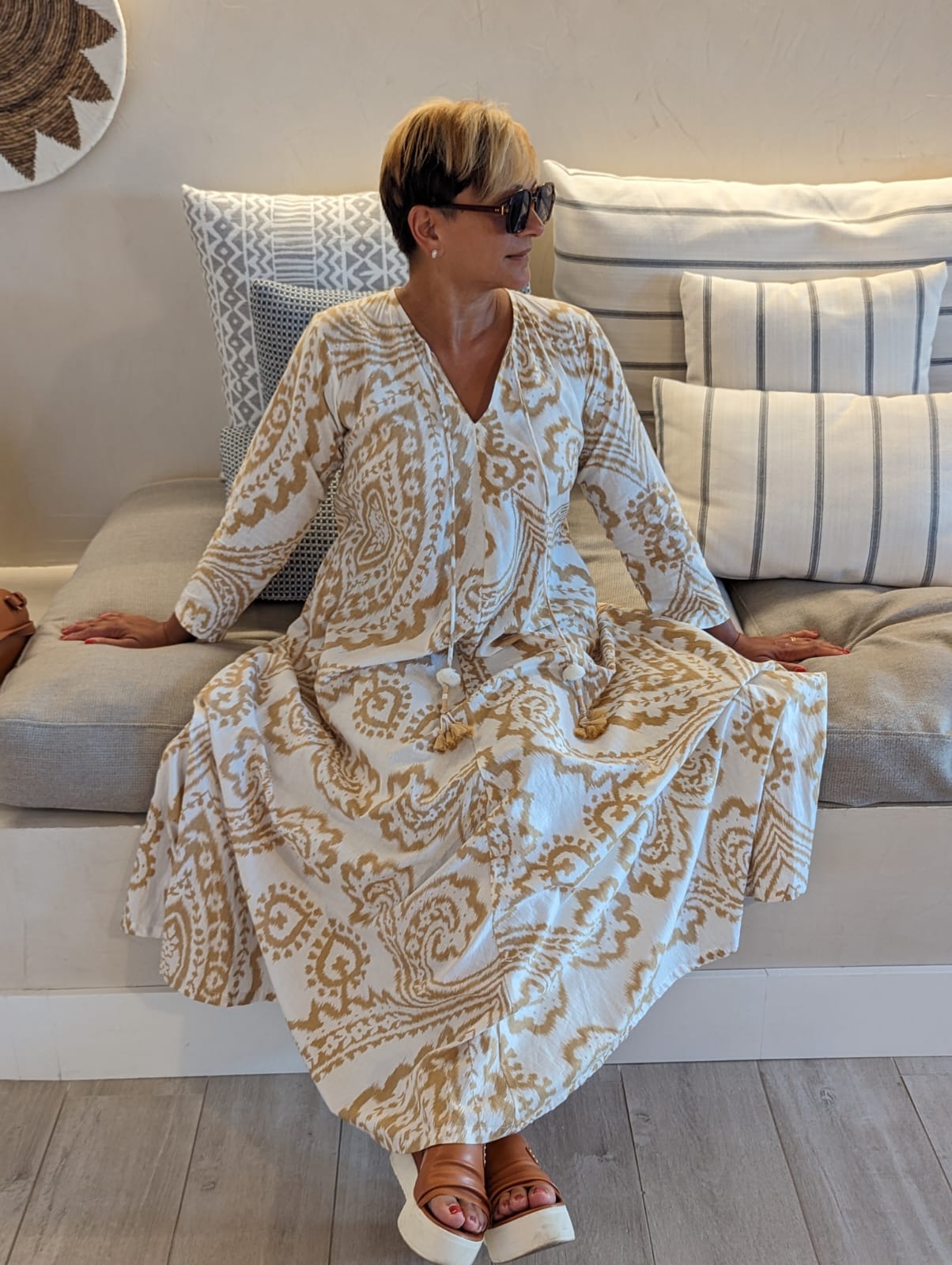 Gold Ikat Dress