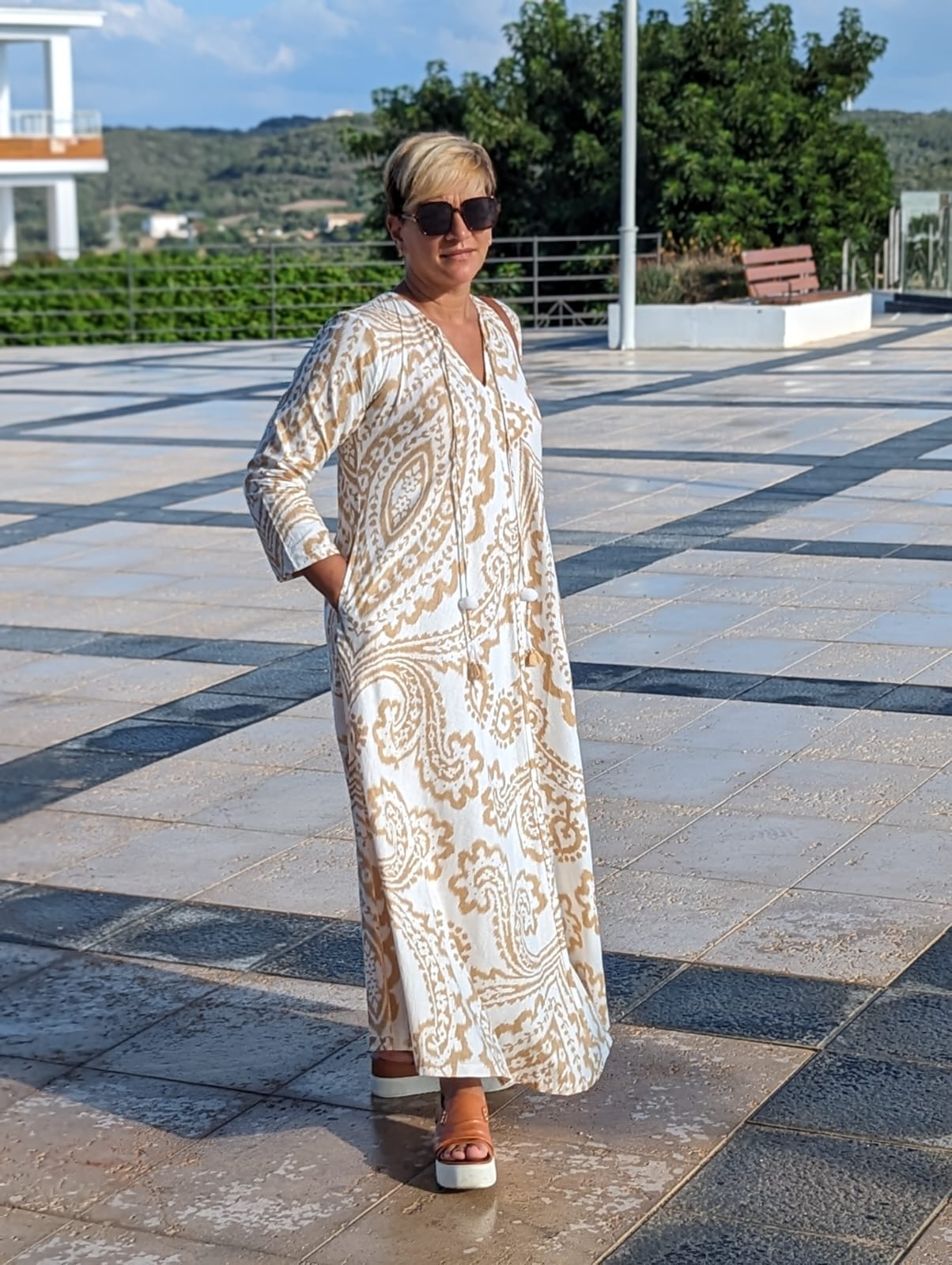 Gold Ikat Dress