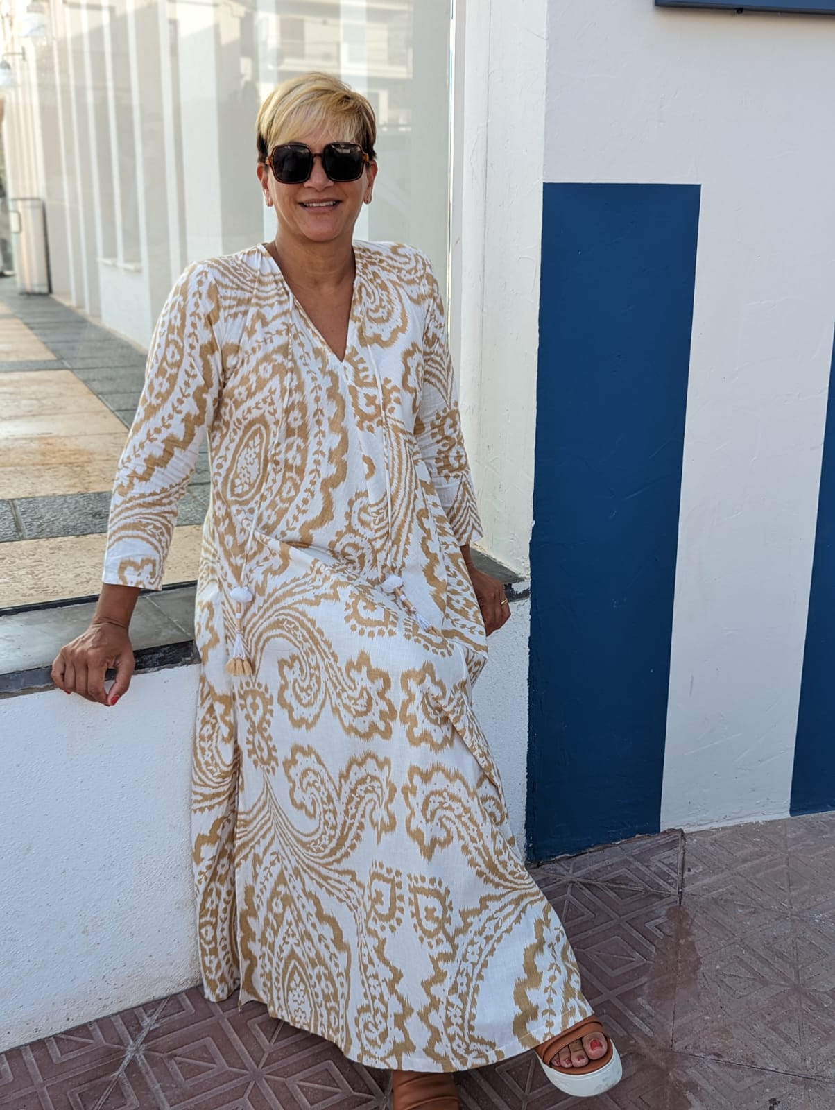Gold Ikat Dress