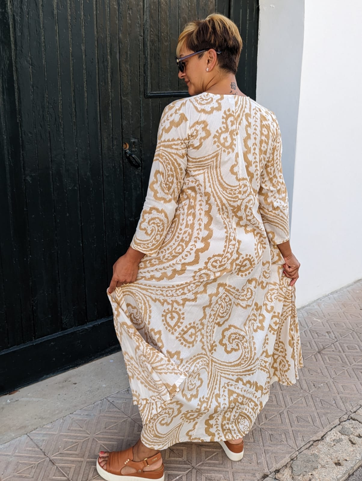 Gold Ikat Dress