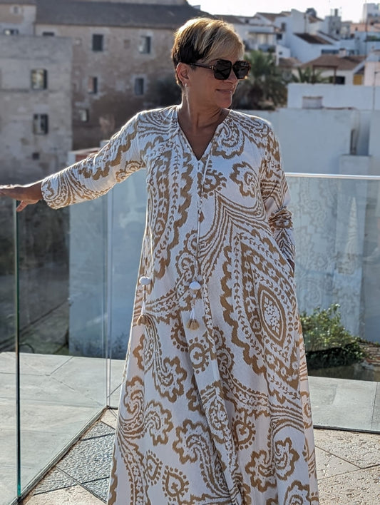 Gold Ikat Dress