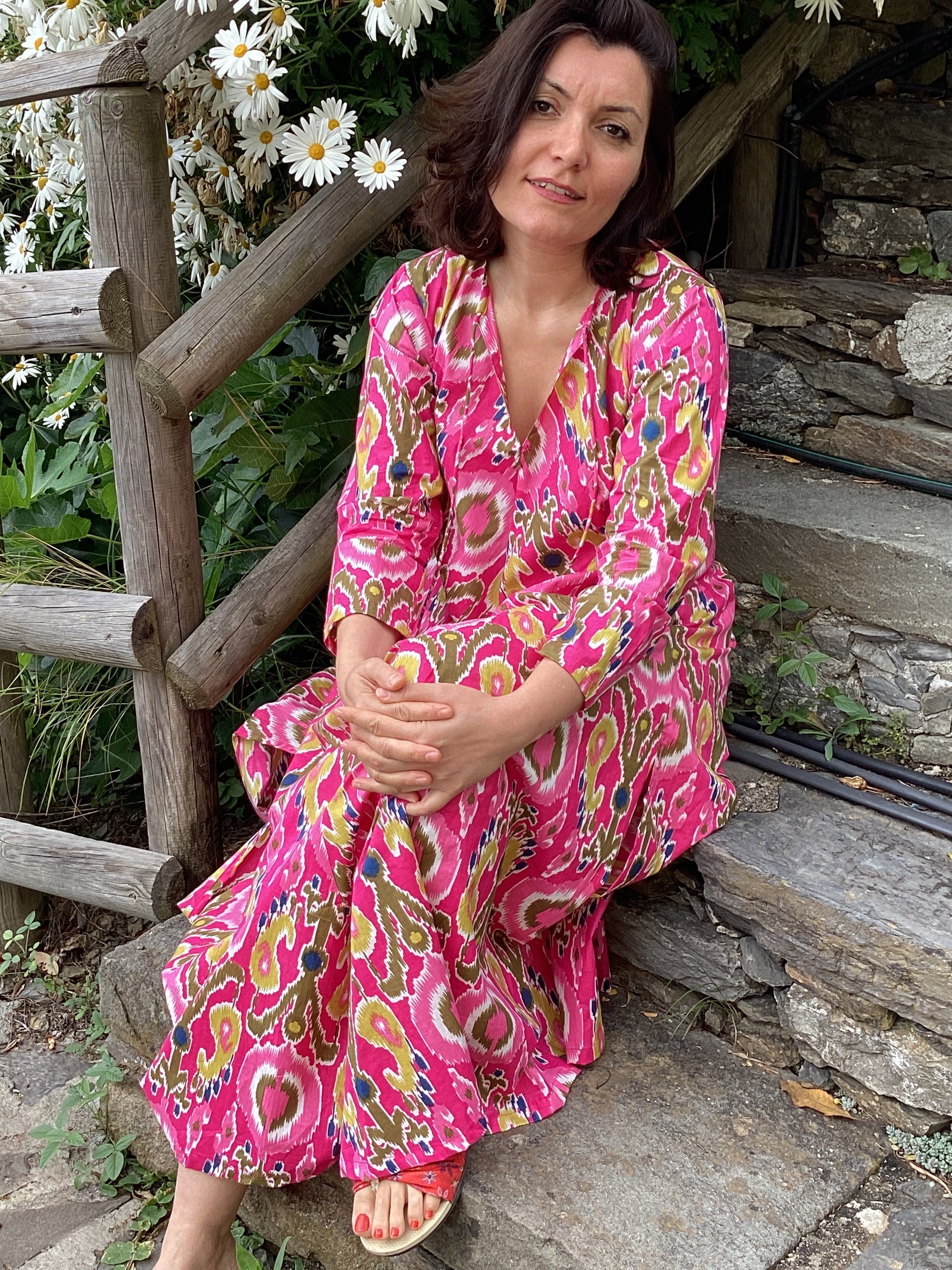 ikat long dress Malibu Dress / Sand and Sea Ikat Sand and Sea Ikat / M