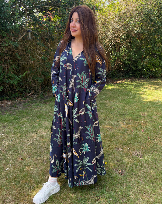 The Pantanal Dress Navy Blue