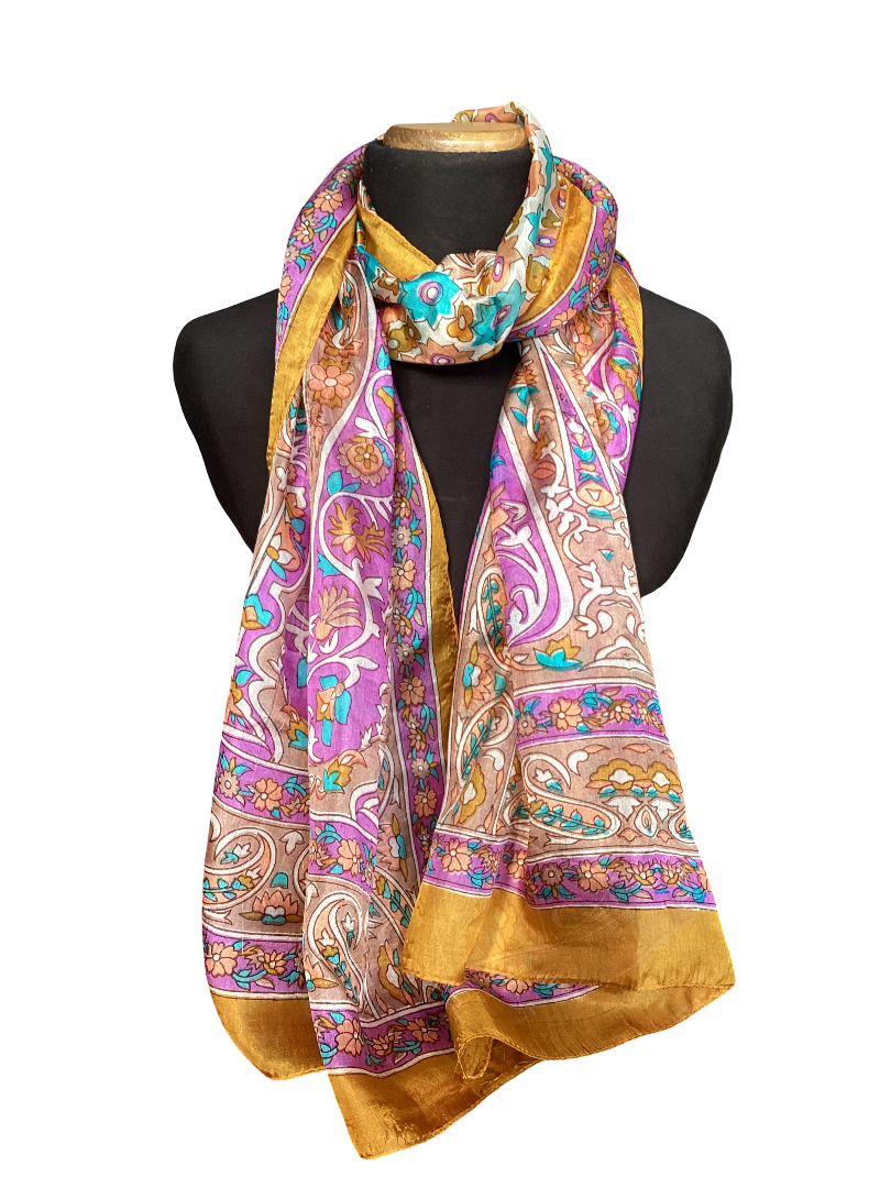 Alhambra Gold  Silk Scarf