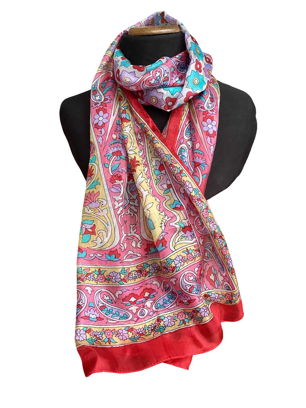 Alhambra Red  Silk Scarf