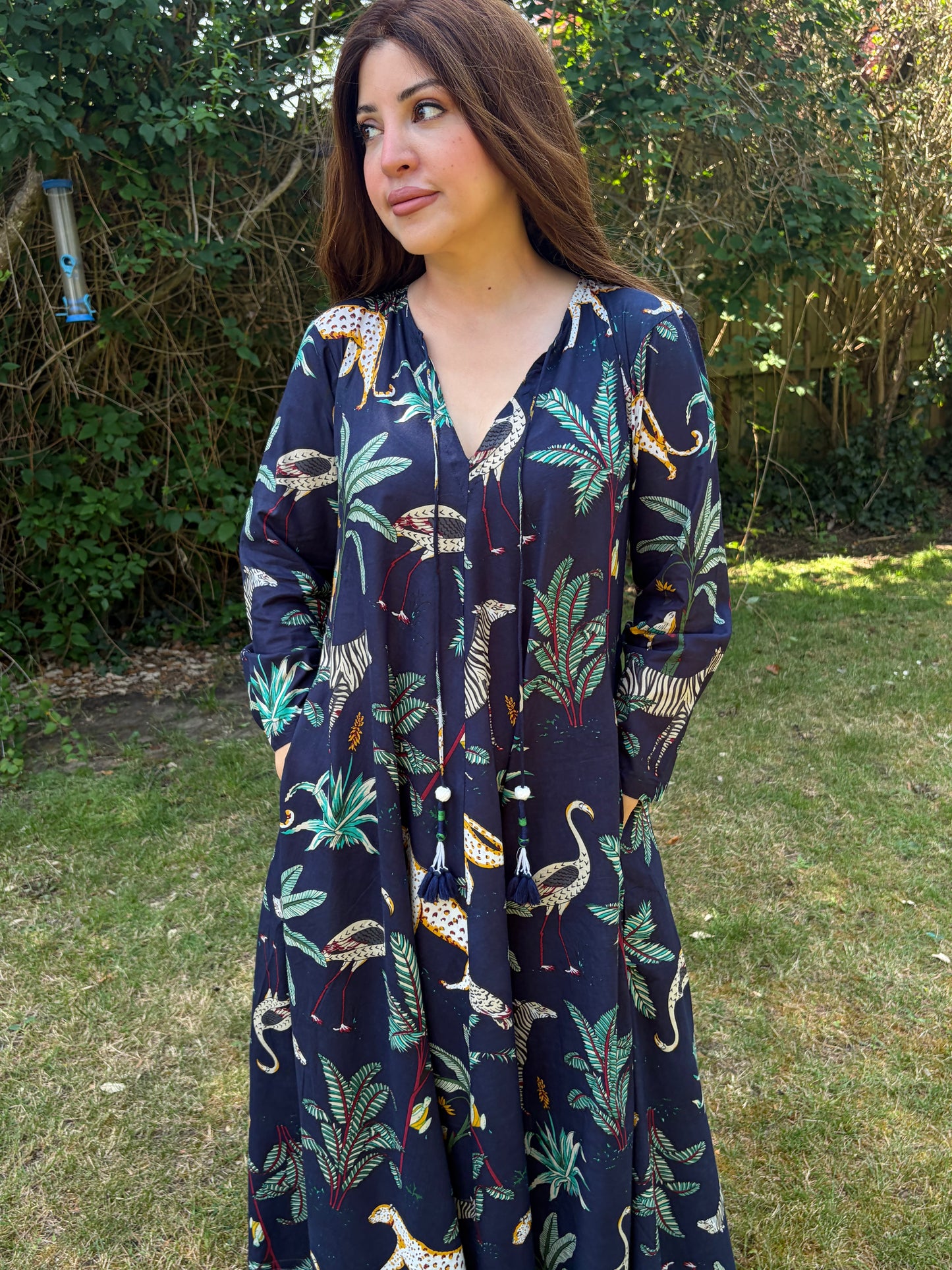 The Pantanal Dress Navy Blue