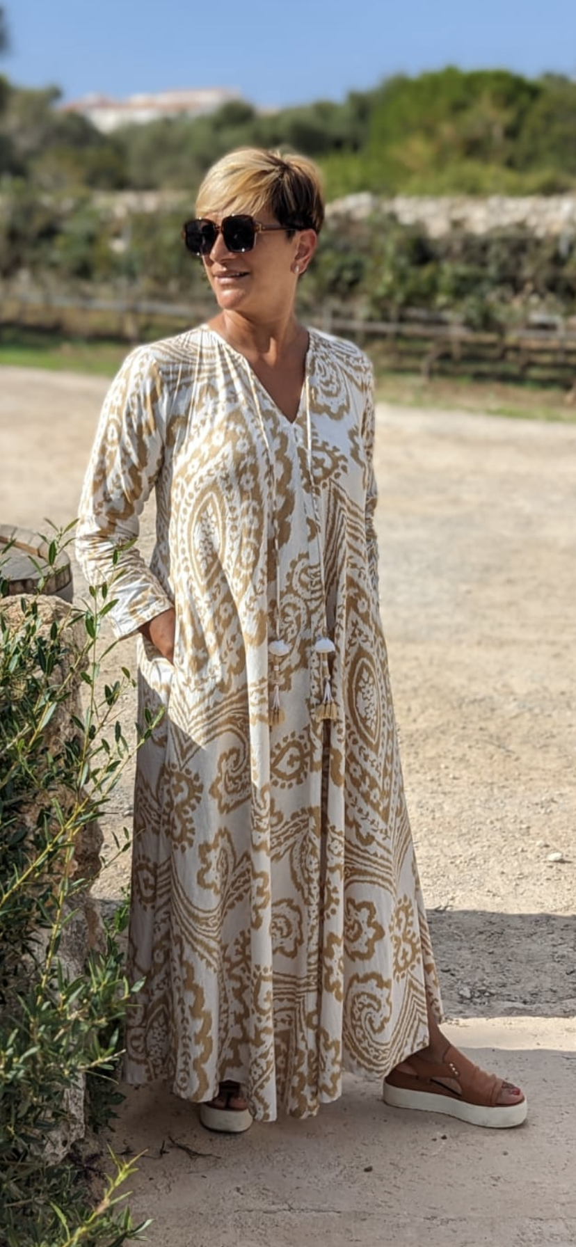 Gold Ikat Dress