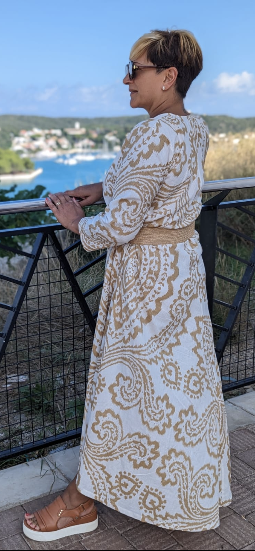 Gold Ikat Dress