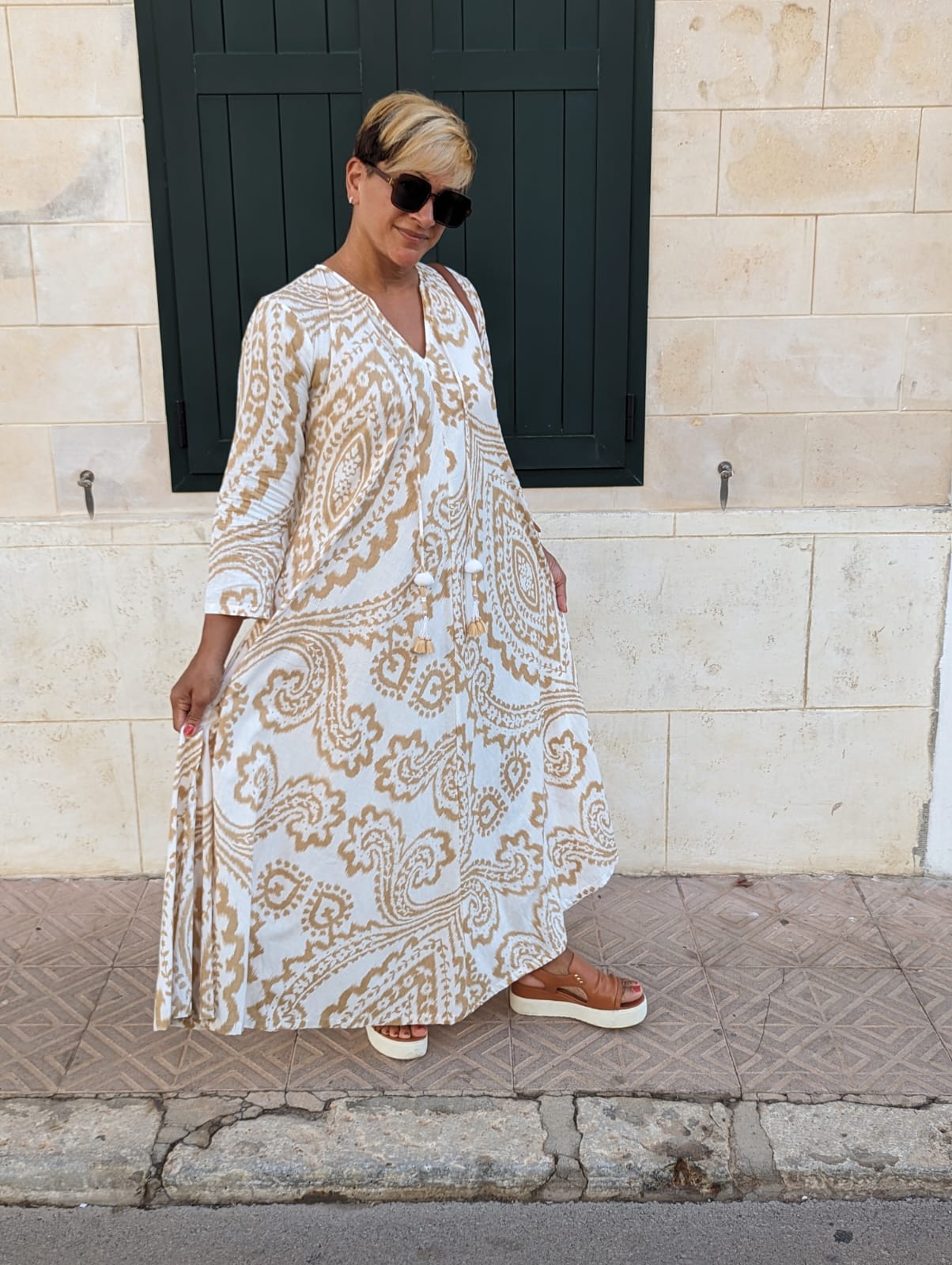 Gold Ikat Dress