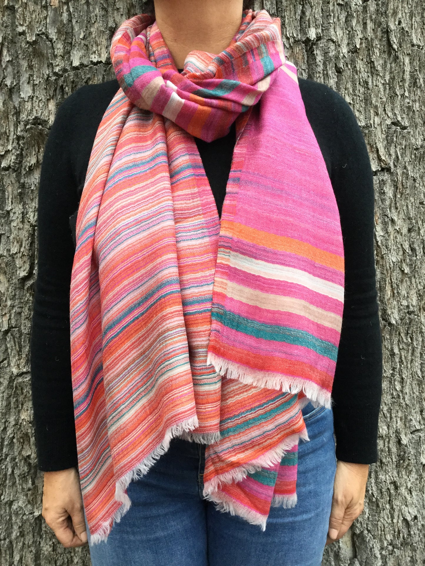 Camilla Fuchsia - 100% Fine Wool Scarf