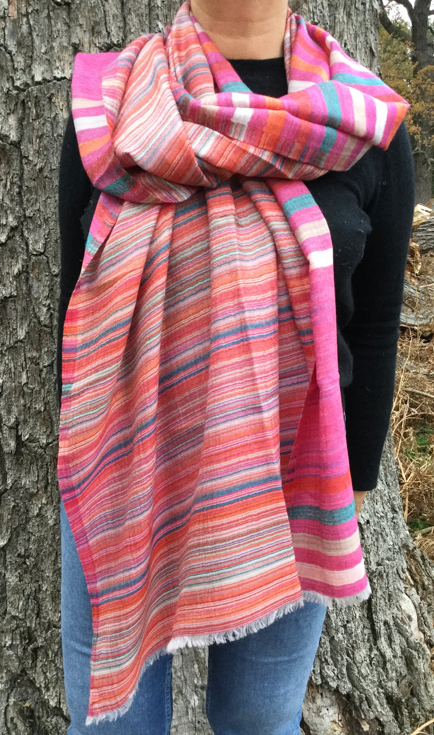 Camilla Fuchsia - 100% Fine Wool Scarf