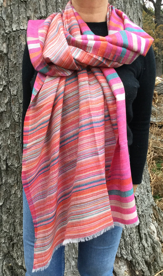 Camilla Fuchsia - 100% Fine Wool Scarf