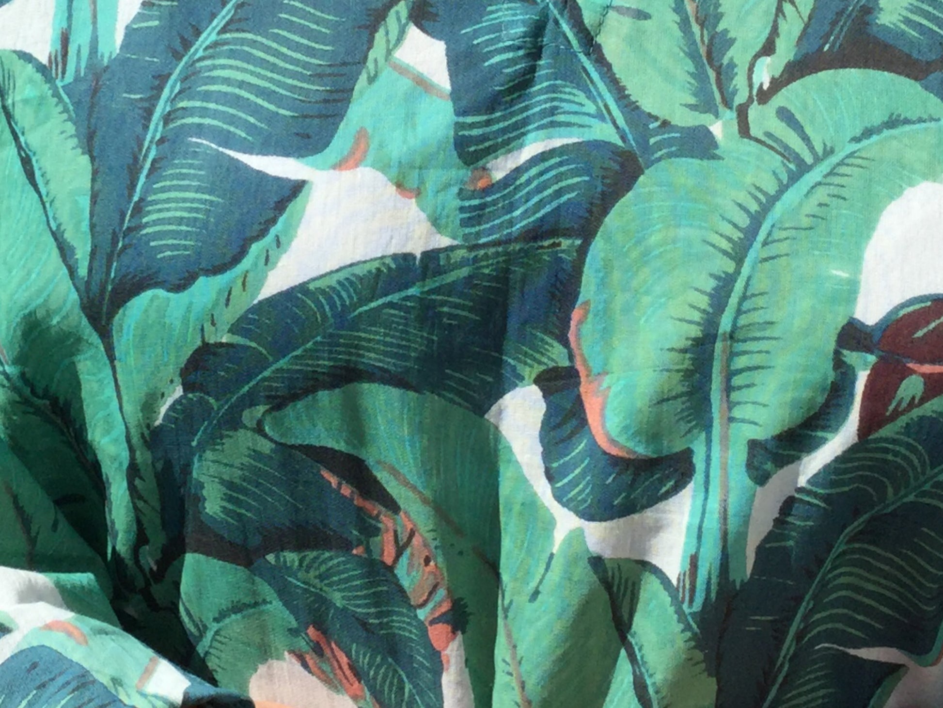Ladies Kaftan - Green Leaf Print - Alessandria