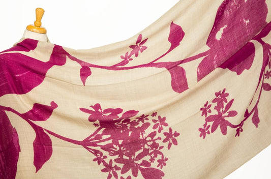 fine wool cerise shawl