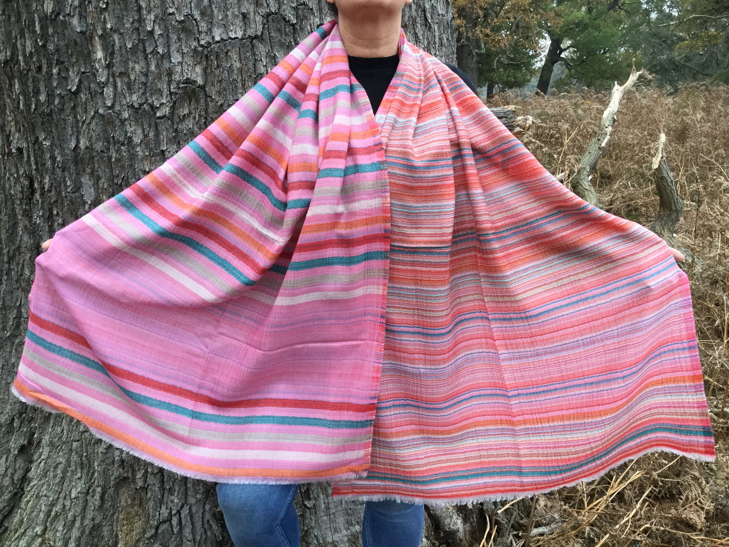 Livia - baby pink 100% Fine Wool Scarf