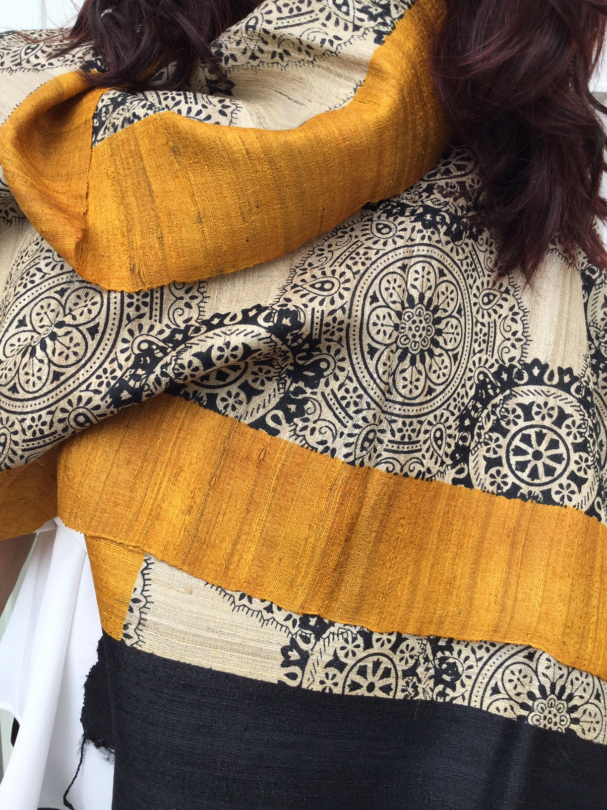silk shawl mandala print