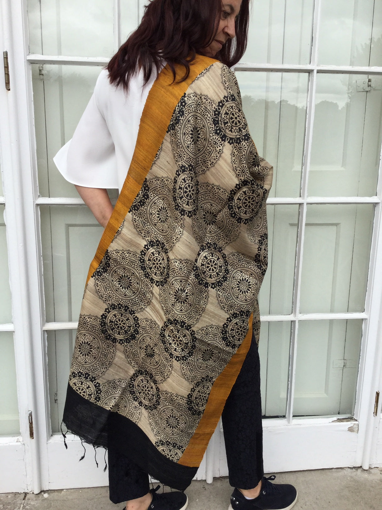 silk shawl mandala print