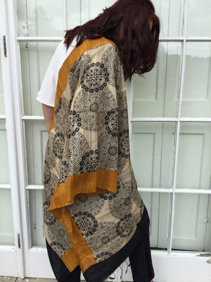 silk shawl mandala print