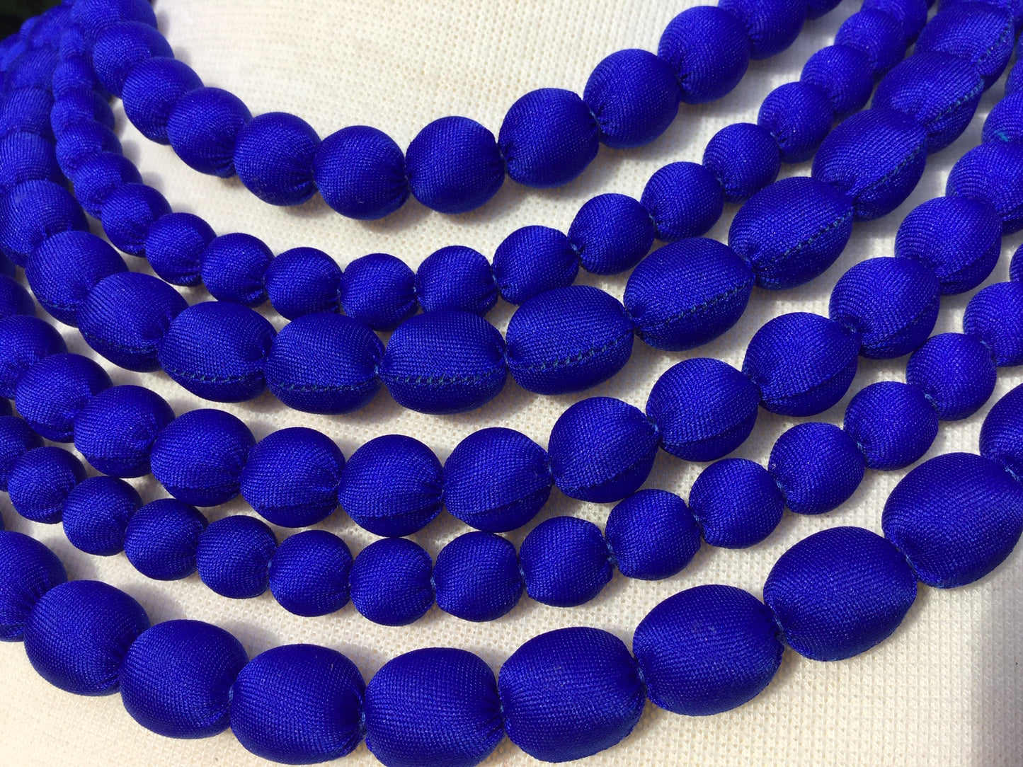 silk beaded necklace handmade