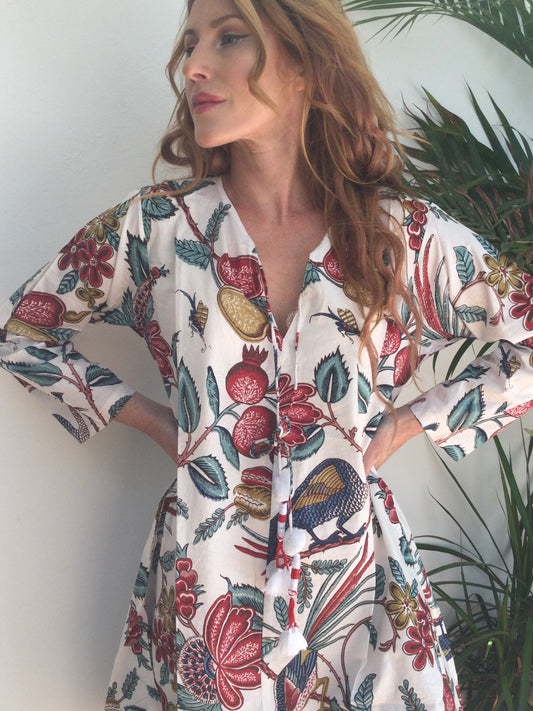 Peacocks and Pomegranates Dress
