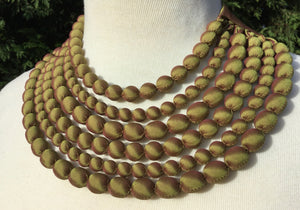 silk beaded necklace handmade