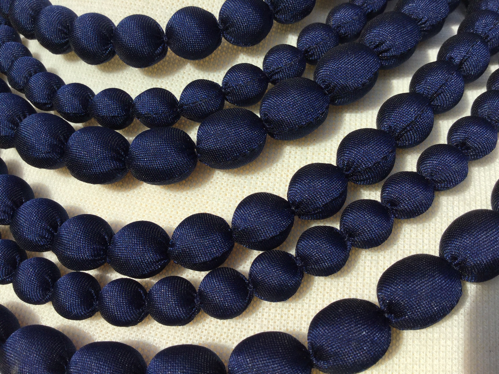 silk beaded necklace handmade