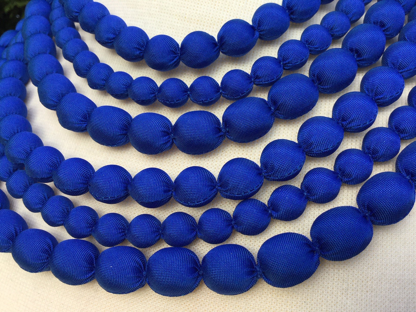 silk beaded necklace handmade